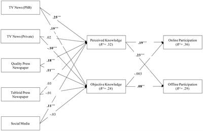 Informed participation? An investigation of the relationship between exposure to different news channels and participation mediated through actual and perceived knowledge